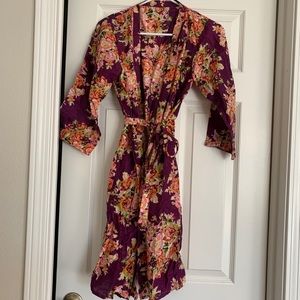 Floral Purple Robe